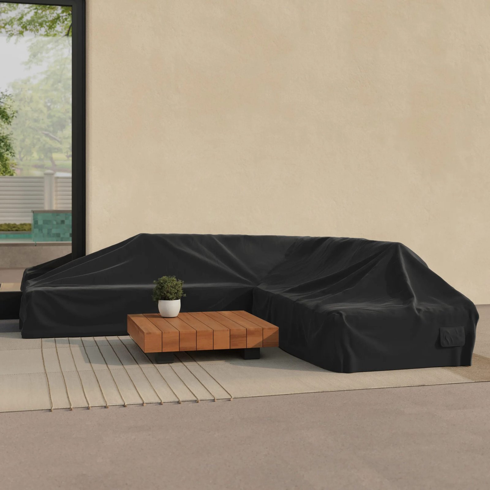 Black Outdoor Sectional Sofa Cover